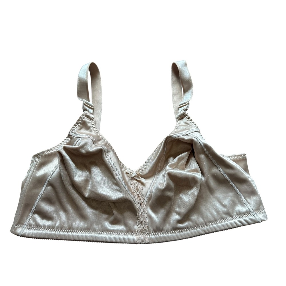 Bali 3820 Beige Bra Wire Free Full‎ Coverage Comfort Support Women's Size 40 D